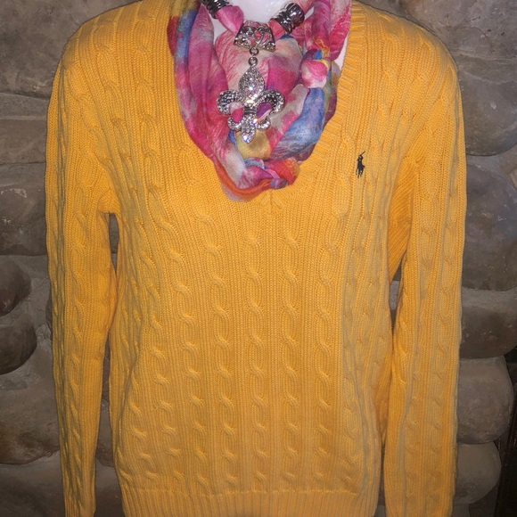 Polo Ralph Lauren Sweaters - Polo by Ralph Lauren Sport Gold Cotton Sweater